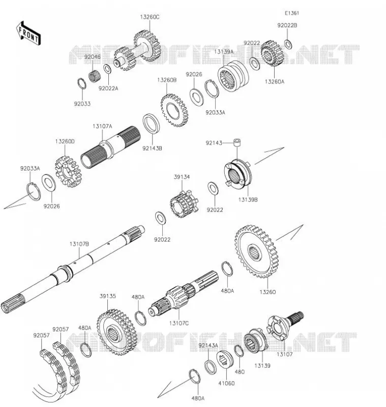 TRANSMISSION Kawasaki SSV 620 2021 MULE 4010 4X4  KAF620MMFNN