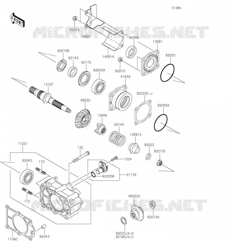 CARDAN Kawasaki SSV 620 2021 MULE 4010 4X4  KAF620MMFNN