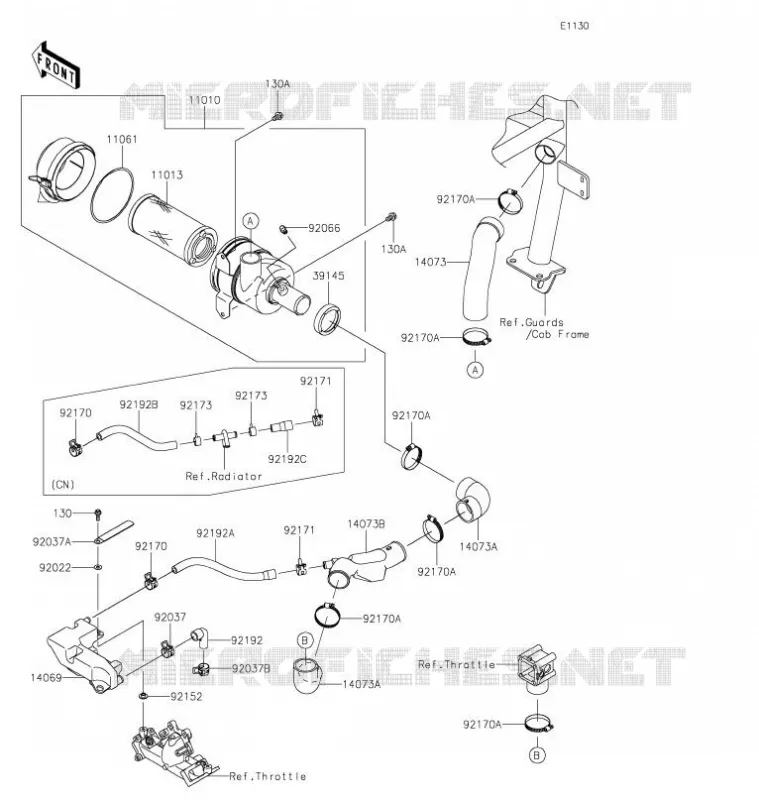 FILTRE A AIR Kawasaki SSV 620 2021 MULE 4010 4X4  KAF620MMFNN