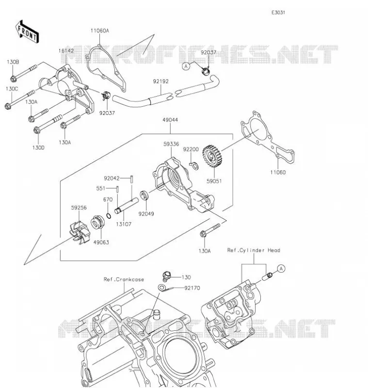 POMPE &Agrave; EAU Kawasaki SSV 620 2021 MULE 4010 4X4  KAF620MMFNN