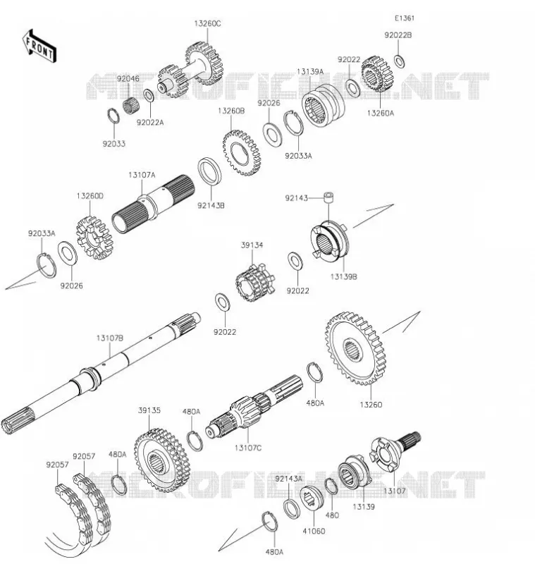 TRANSMISSION Kawasaki SSV 620 2021 MULE 4010 4X4  KAF620MMFNN