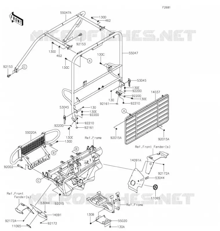 PROTECTION/CHASSIS CAB Kawasaki SSV 620 2021 MULE 4000  KAF620PMFNN