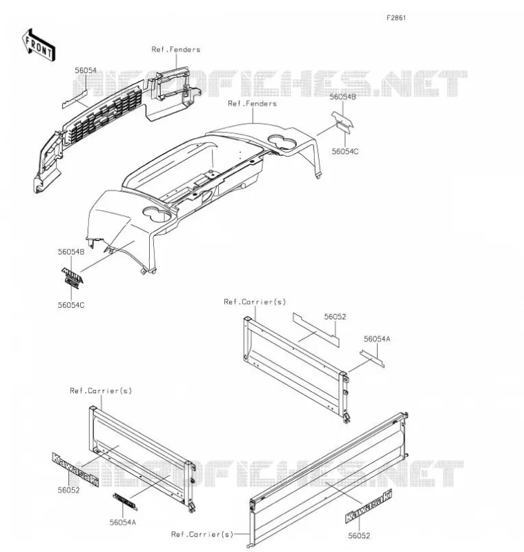 AUTOCOLLANT Kawasaki SSV 620 2021 MULE 4010 TRANS 4X4  KAF620RMFNN