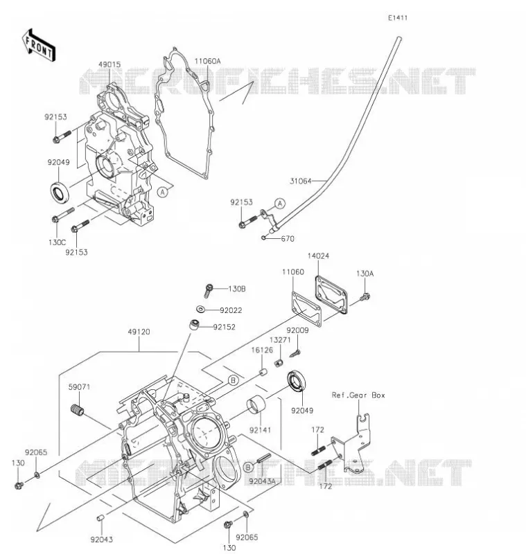CARTER MOTEUR(S) Kawasaki SSV 620 2021 MULE 4010 TRANS 4X4  KAF620RMFNN