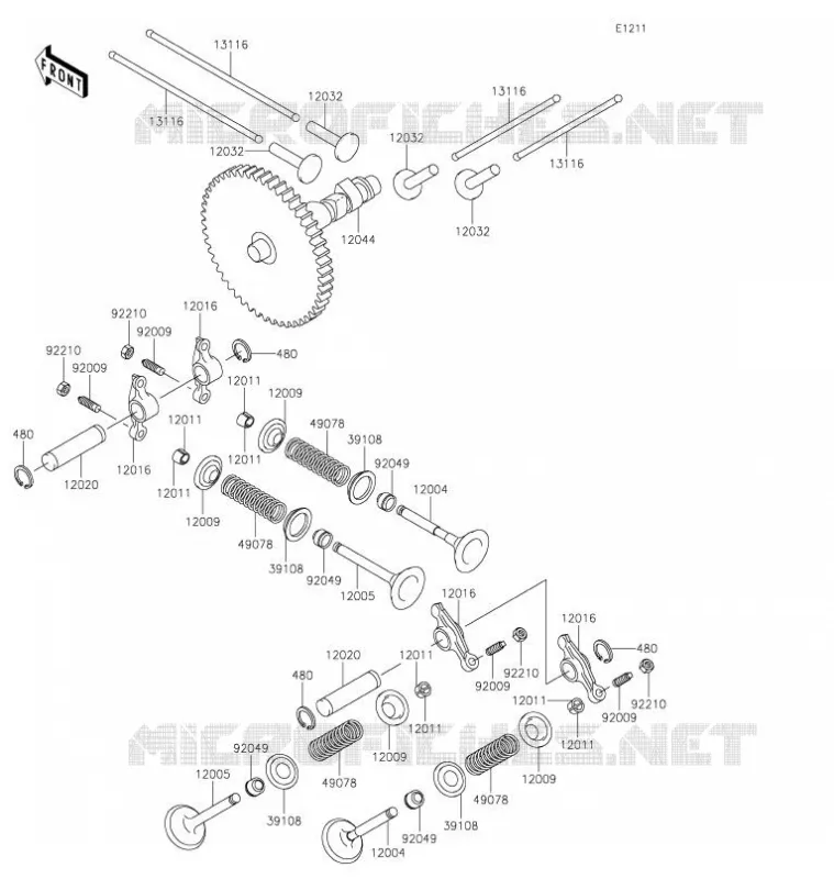 SOUPAPE/ARBRE A CAME Kawasaki SSV 620 2021 MULE 4010 TRANS 4X4  KAF620RMFNN