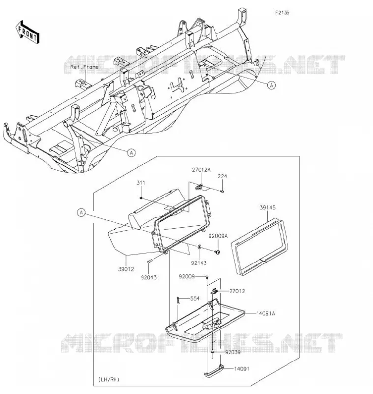 BOITE AVANT Kawasaki SSV 620 2021 MULE 4010 TRANS 4X4  KAF620SMFNN