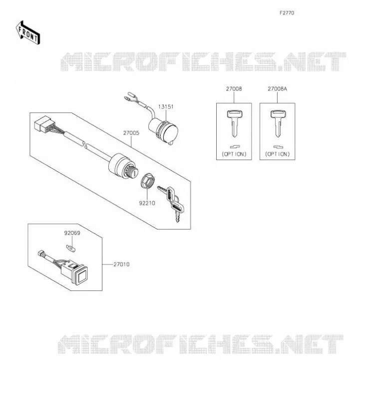 CONTACTEUR Kawasaki SSV 620 2021 MULE 4010 TRANS 4X4  KAF620SMFNN
