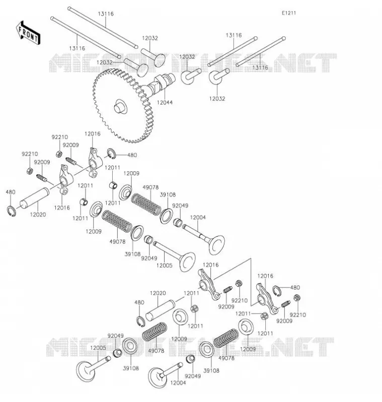 SOUPAPE/ARBRE A CAME Kawasaki SSV 620 2021 MULE 4010 TRANS 4X4  KAF620SMFNN
