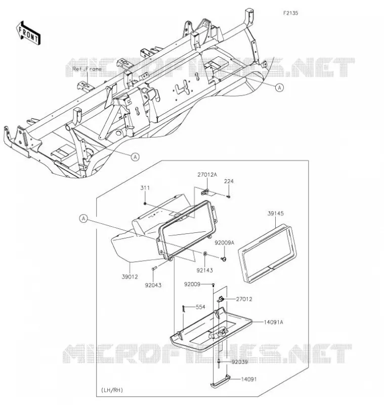 BOITE AVANT Kawasaki SSV 620 2021 MULE 4000 TRANS  KAF620WMFNN