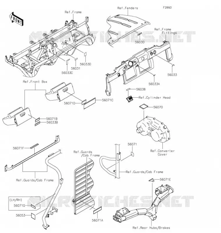 ETIQUETTES Kawasaki SSV 620 2021 MULE 4000 TRANS  KAF620WMFNN