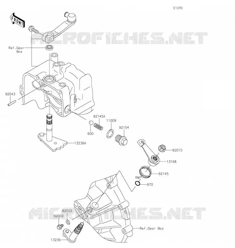 SELECTEUR Kawasaki SSV 620 2021 MULE 4000 TRANS  KAF620WMFNN