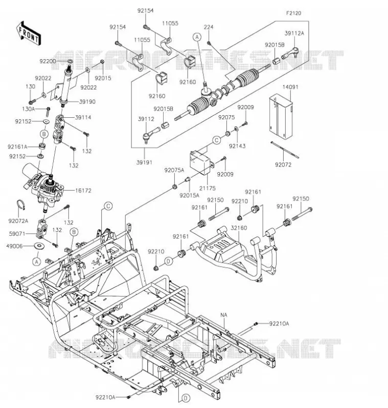 CADRE Kawasaki SSV 620 2021 MULE 4010 TRANS 4X4  KAF622AMFNN