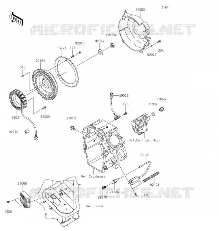 GENERATEUR/BOBINE Kawasaki SSV 620 2021 MULE 4010 TRANS 4X4  KAF622AMFNN