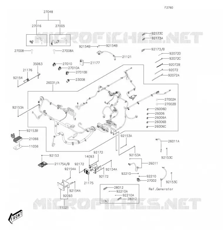 CHASSIS EQUIPMENT ELECTRIQUE Kawasaki SSV 700 2021 MULE PRO-MX  KAF700BMFNL