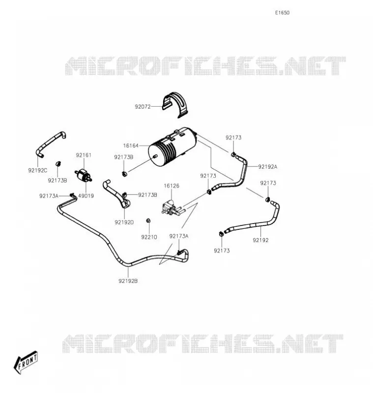 SYSTEME D'EVAPORATION CARBURANT(CA) Kawasaki SSV 700 2021 MULE PRO-MX  KAF700BMFNL