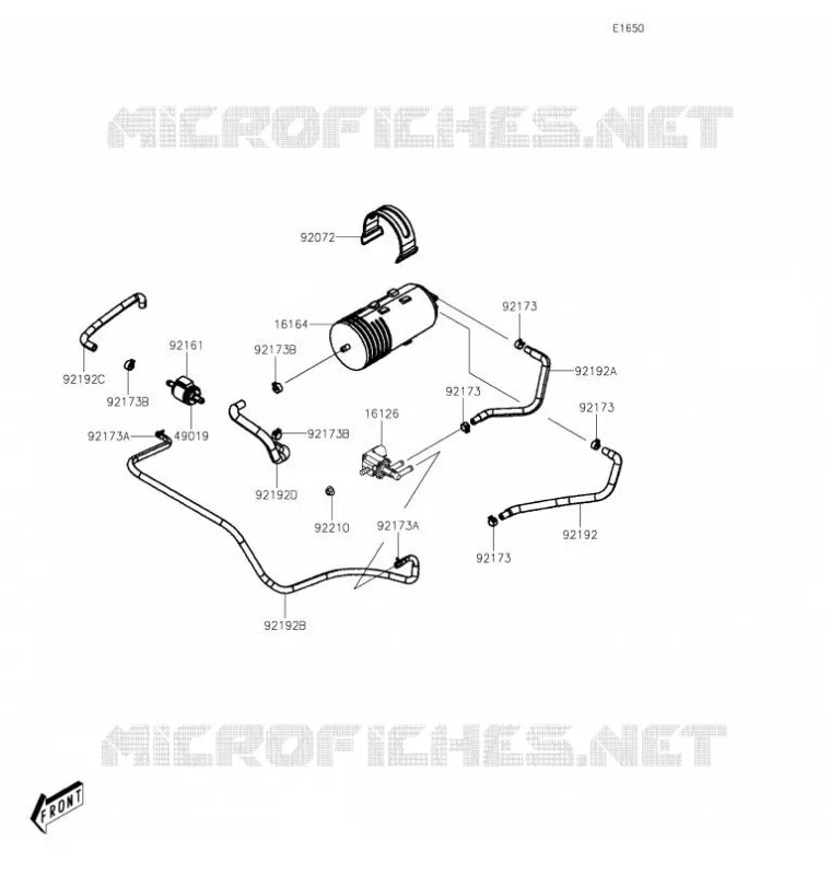 SYSTEME D'EVAPORATION CARBURANT(CA) Kawasaki SSV 700 2021 MULE PRO-MX  KAF700CMFNN
