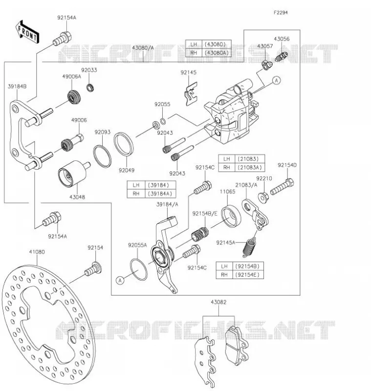 FREIN ARRIERE Kawasaki SSV 820 2021 MULE PRO-FXT  KAF820AMFNN