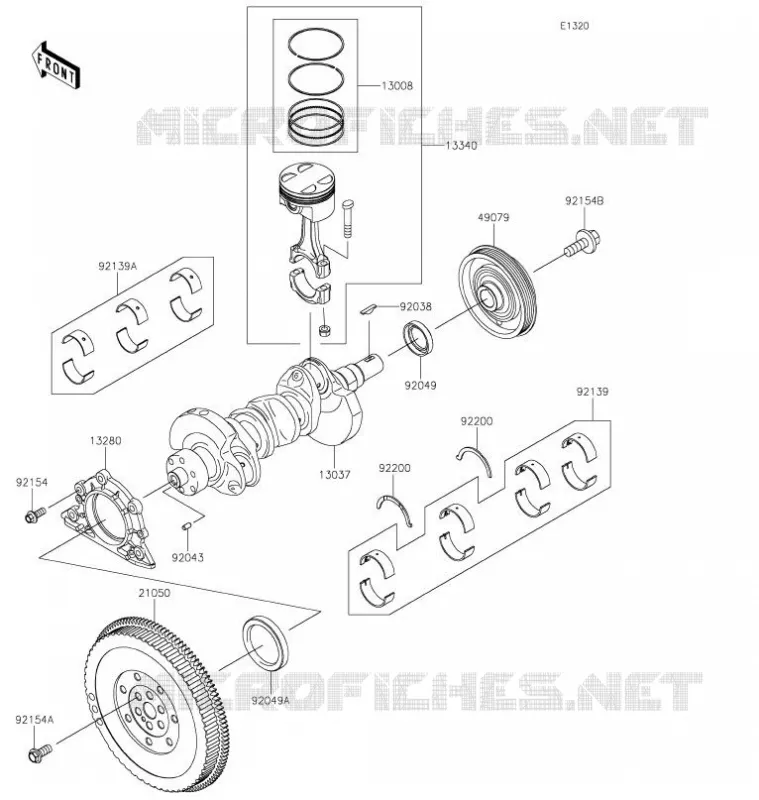 VILEBREQUIN/PISTON Kawasaki SSV 820 2021 MULE PRO-FXT  KAF820BMFNN