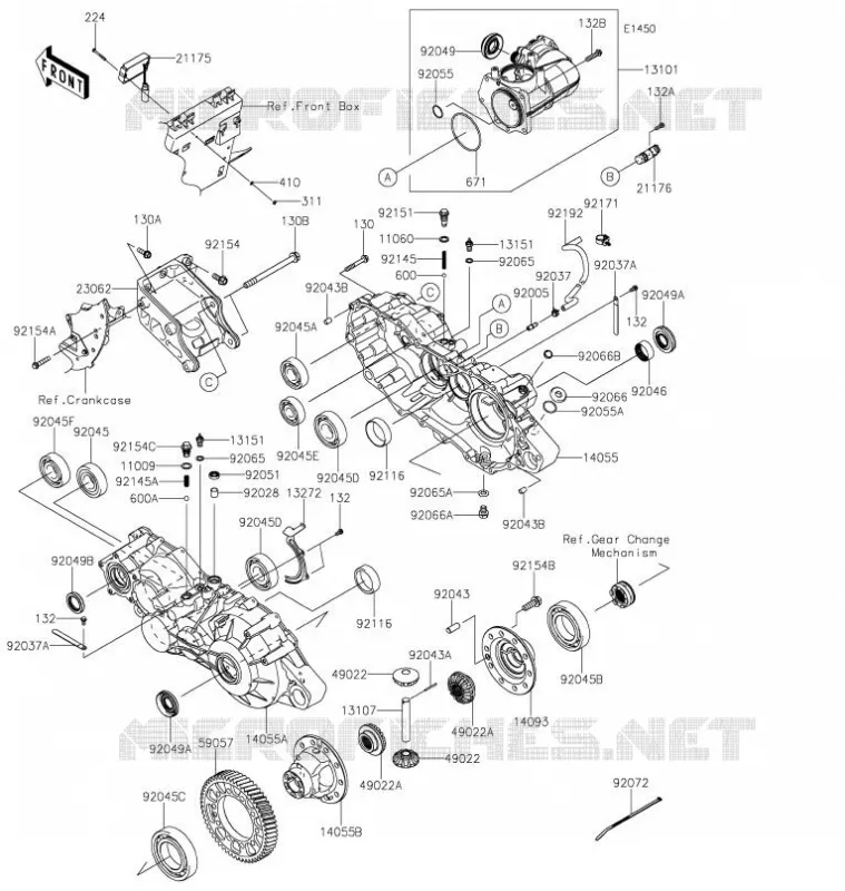 PONT Kawasaki SSV 820 2021 MULE PRO-FXT  KAF820BMFNN