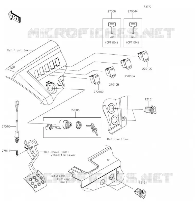 CONTACTEUR Kawasaki SSV 820 2021 MULE PRO-FXT  KAF820CMFNN
