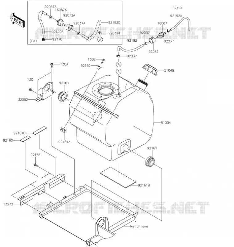 RESERVOIR CARBURANT Kawasaki SSV 820 2021 MULE PRO-FXT  KAF820CMFNN