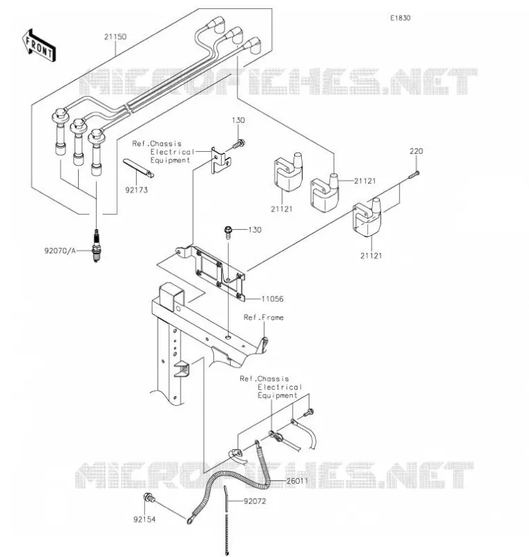 SYSTEME D&acute;ALLUMAGE Kawasaki SSV 820 2021 MULE PRO-FXT  KAF820CMFNN