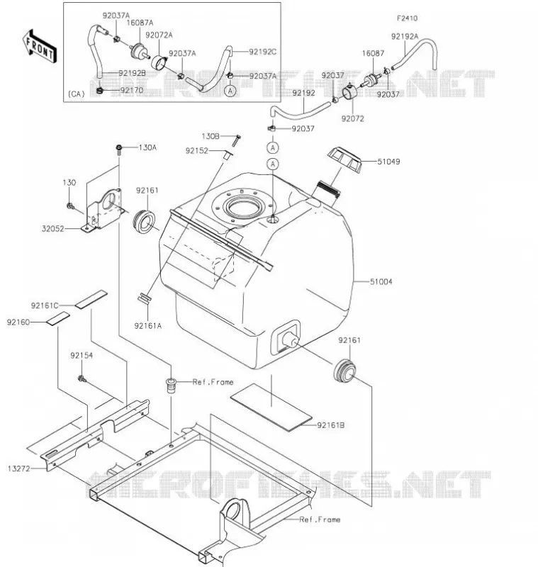 RESERVOIR CARBURANT Kawasaki SSV 820 2021 MULE PRO-FXT  KAF820DMFNN