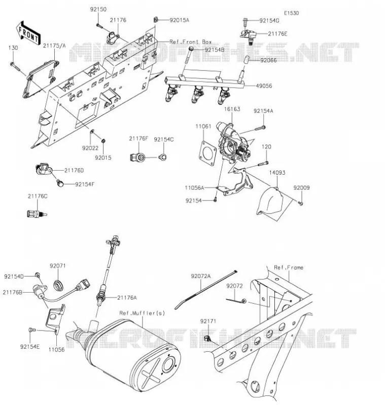 INJECTION CARBURANT Kawasaki SSV 820 2021 MULE PRO-FX  KAF820EMFNN