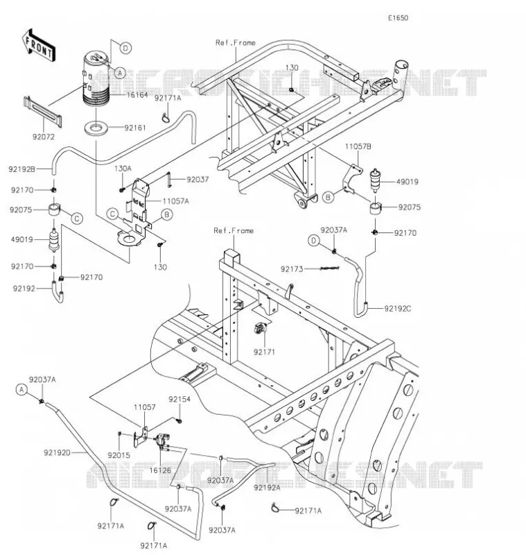 SYSTEME D'EVAPORATION CARBURANT(CA) Kawasaki SSV 820 2021 MULE PRO-FX  KAF820EMFNN