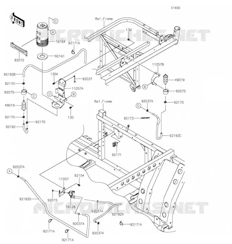 SYSTEME D'EVAPORATION CARBURANT(CA) Kawasaki SSV 820 2021 MULE PRO-FX  KAF820FMFNN