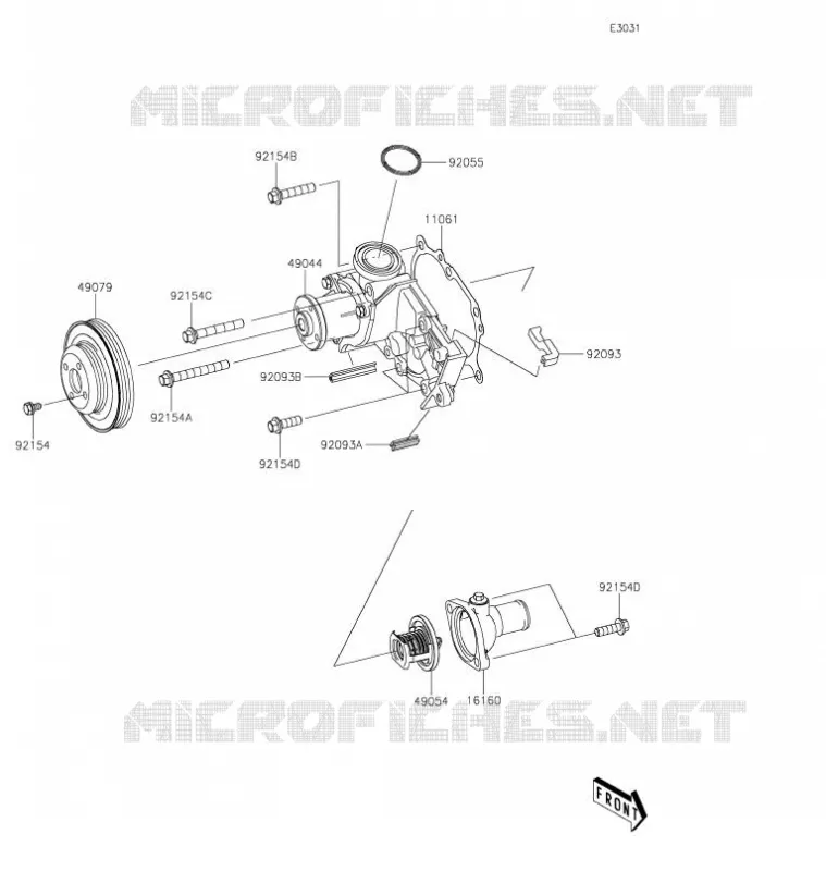 POMPE &Agrave; EAU Kawasaki SSV 820 2021 MULE PRO-FX  KAF820FMFNN