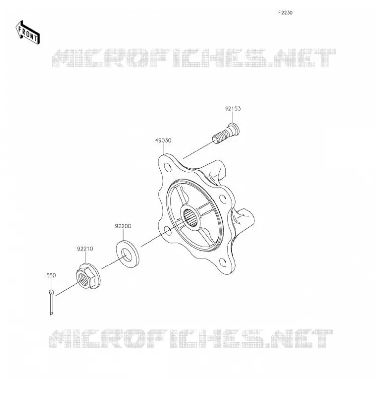 MOYEU AVANT/FREIN Kawasaki SSV 820 2021 MULE PRO-FX  KAF820GMFNN