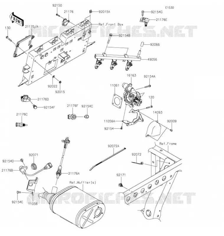 INJECTION CARBURANT Kawasaki SSV 820 2021 MULE PRO-FXT  KAF820MMFNN