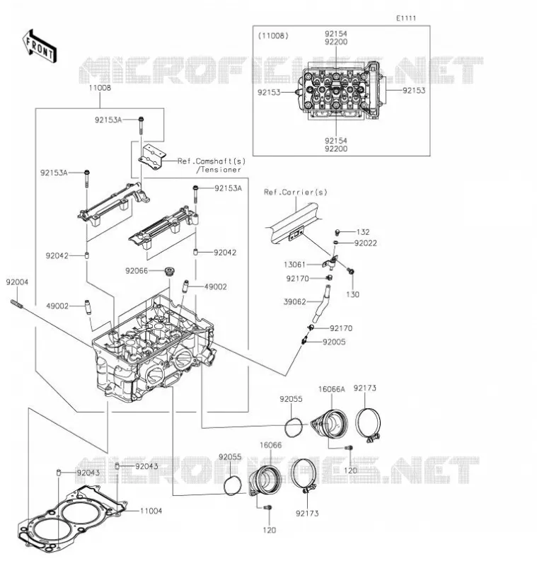 CULASSE Kawasaki SSV 1000 2021 TERYX KRX 1000  KRF1000AMFNN