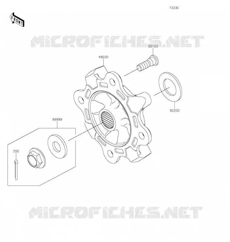 MOYEU AVANT/FREIN Kawasaki SSV 1000 2021 TERYX KRX 1000  KRF1000AMFNN