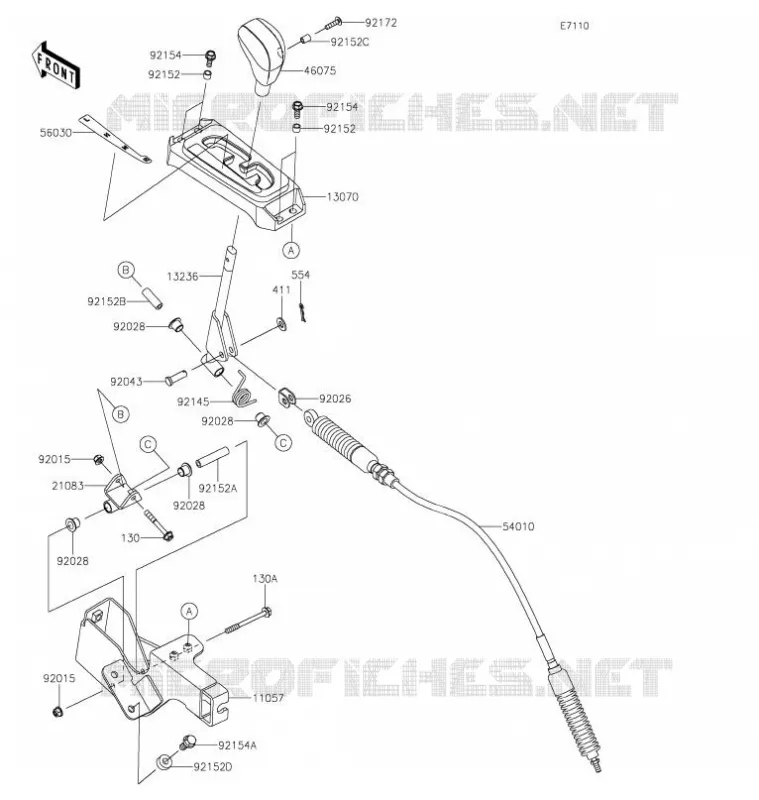 CONTROLE Kawasaki SSV 800 2021 TERYX  KRF800FMFNN