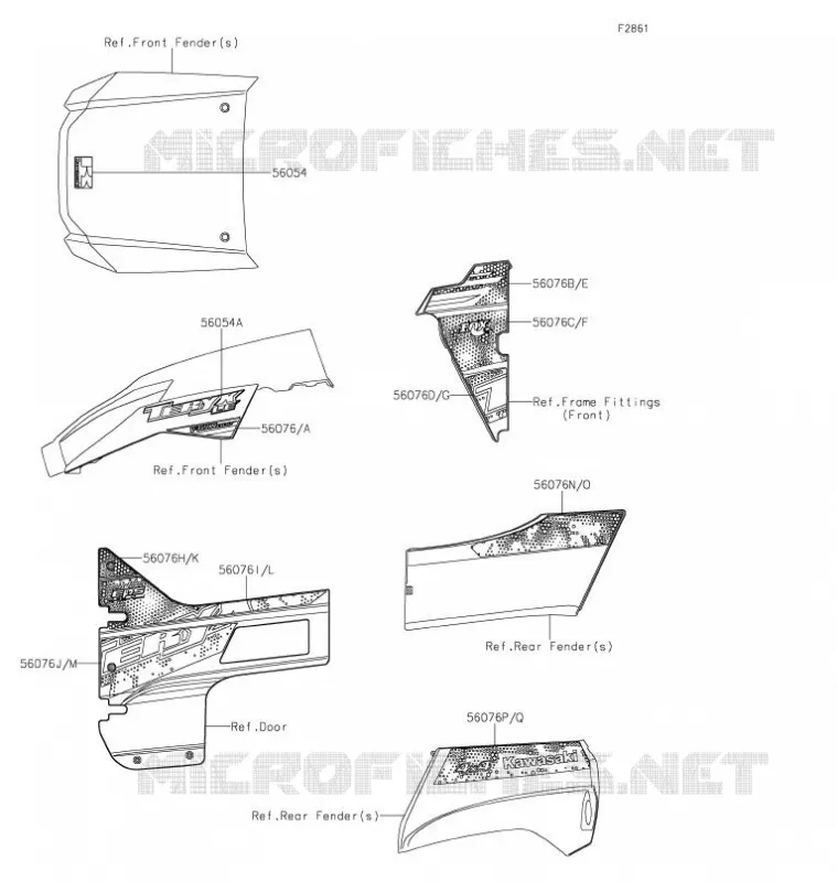 AUTOCOLLANT Kawasaki SSV 800 2021 TERYX  KRF800GMFNN