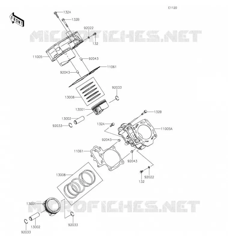 CYLINDRE/PISTON Kawasaki SSV 800 2021 TERYX  KRF800GMFNN
