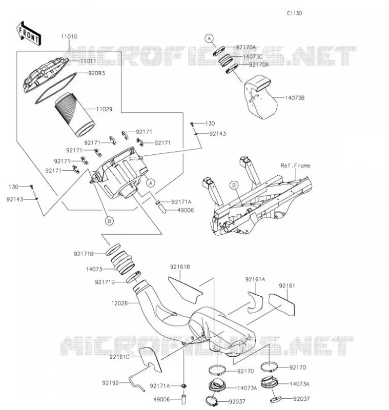FILTRE A AIR Kawasaki SSV 800 2021 TERYX  KRF800HMFNN