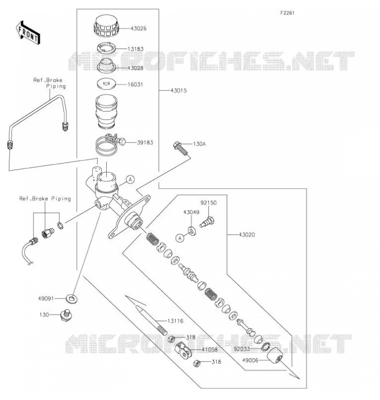 MAiTRE CYLINDRE Kawasaki SSV 800 2021 TERYX  KRF800HMFNN