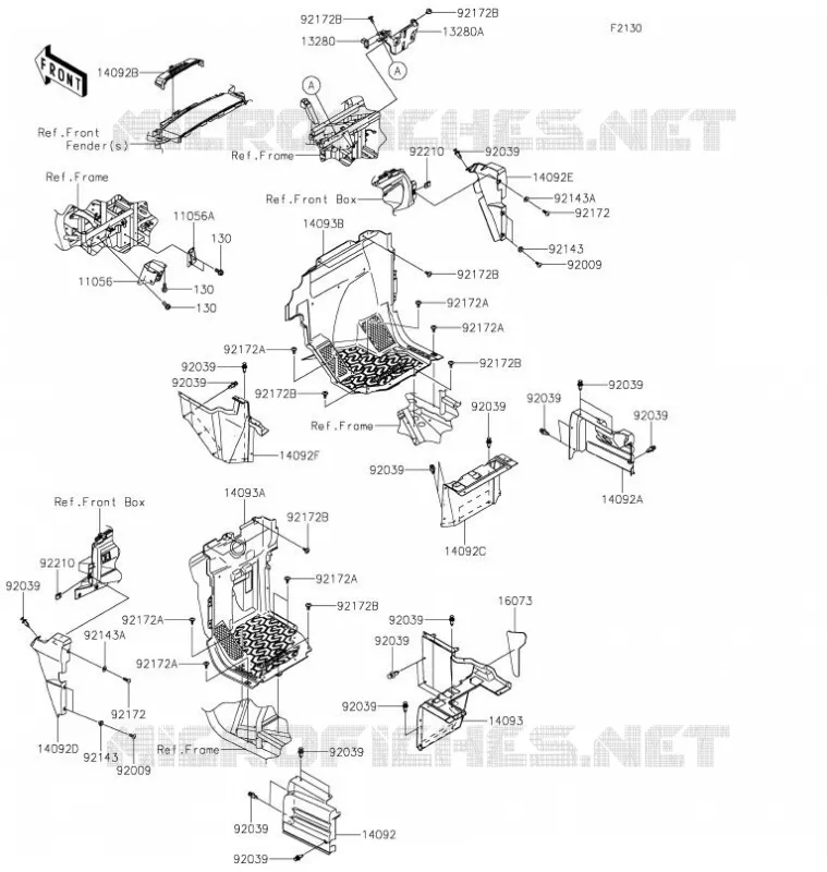 PIECE DE CADRE(AVANT) Kawasaki SSV 800 2021 TERYX  KRF800HMFNN