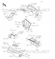GARDE BOUE ARRI&Egrave;RE pour Kawasaki TERYX4