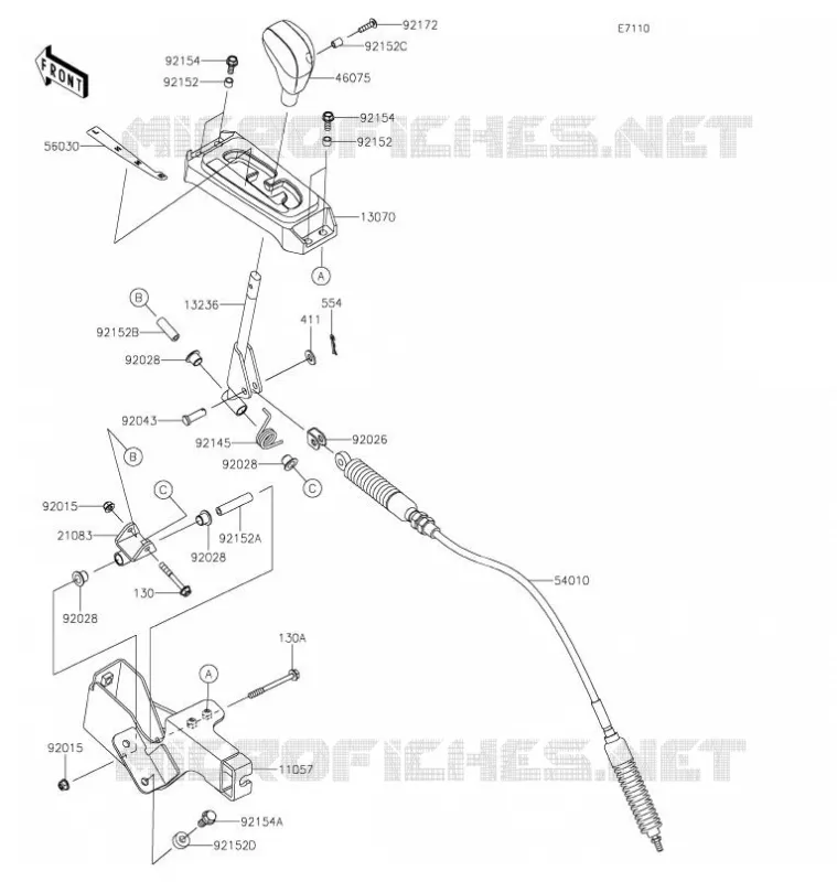 CONTROLE Kawasaki SSV 800 2021 TERYX4  KRT800GMFNN