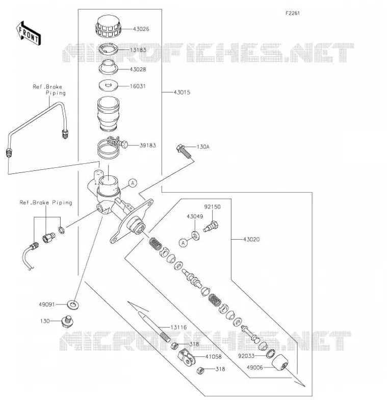 MAiTRE CYLINDRE Kawasaki SSV 800 2021 TERYX4  KRT800GMFNN