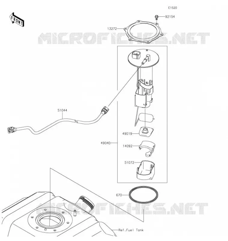 POMPE A ESSENCE Kawasaki SSV 800 2021 TERYX4  KRT800GMFNN