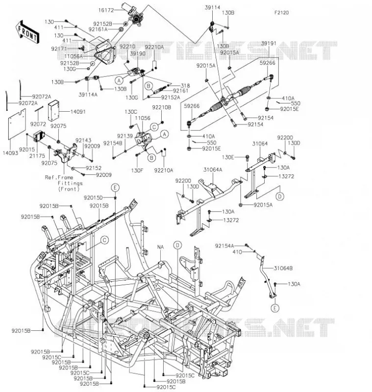 CADRE Kawasaki SSV 800 2021 TERYX4  KRT800GMFNN