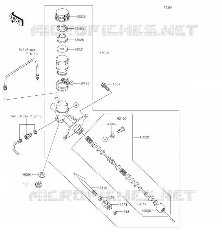 MAiTRE CYLINDRE Kawasaki SSV 800 2021 TERYX4  KRT800GMFNN