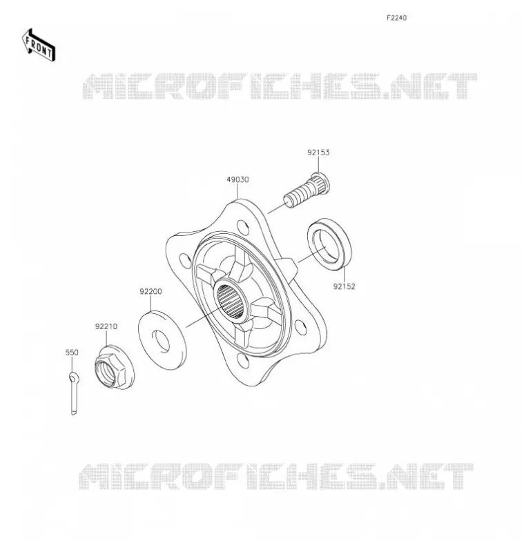 MOYEU ARRIERE/FREIN Kawasaki SSV 800 2021 TERYX4  KRT800GMFNN