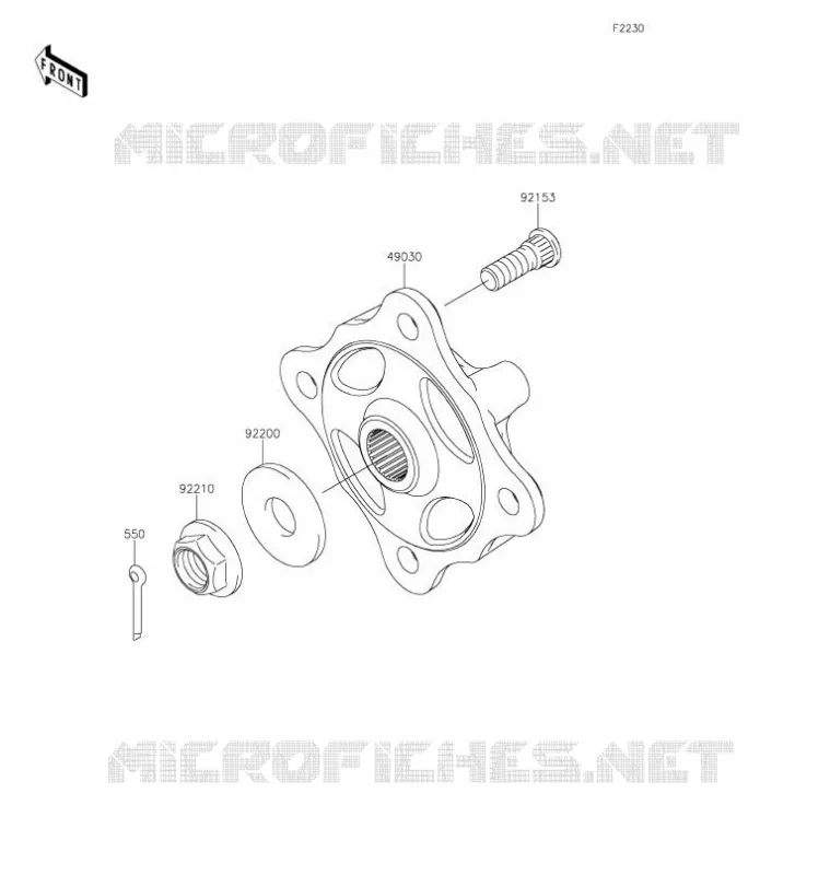 MOYEU AVANT/FREIN Kawasaki SSV 800 2021 TERYX4  KRT800GMFNN