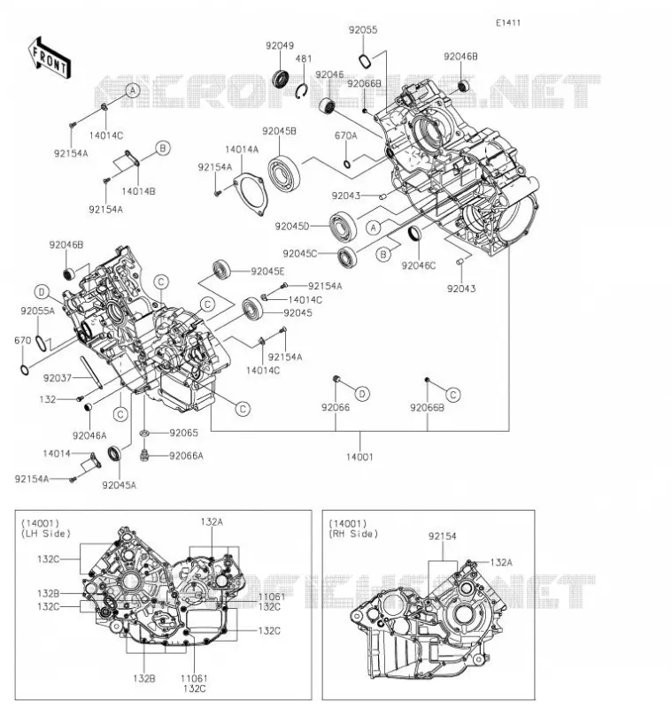 CARTER MOTEUR(S) Kawasaki SSV 800 2021 TERYX4  KRT800HMFNN